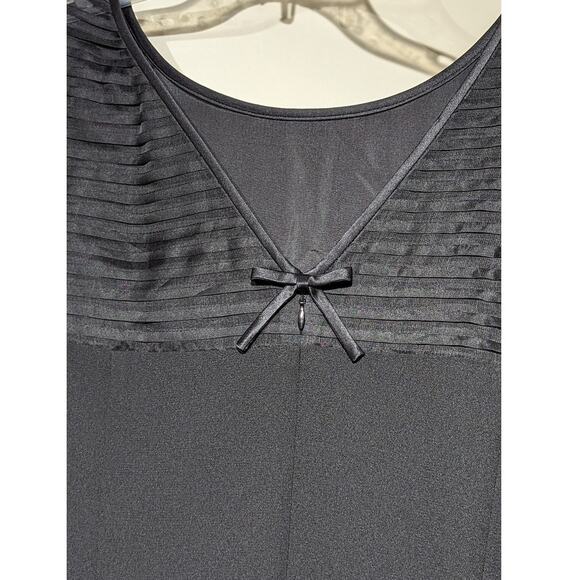 Talbots NWT Maxi Length Black Formal Dress With Sheer Short Sleeves Womens Sz 16 - Picture 6 of 16